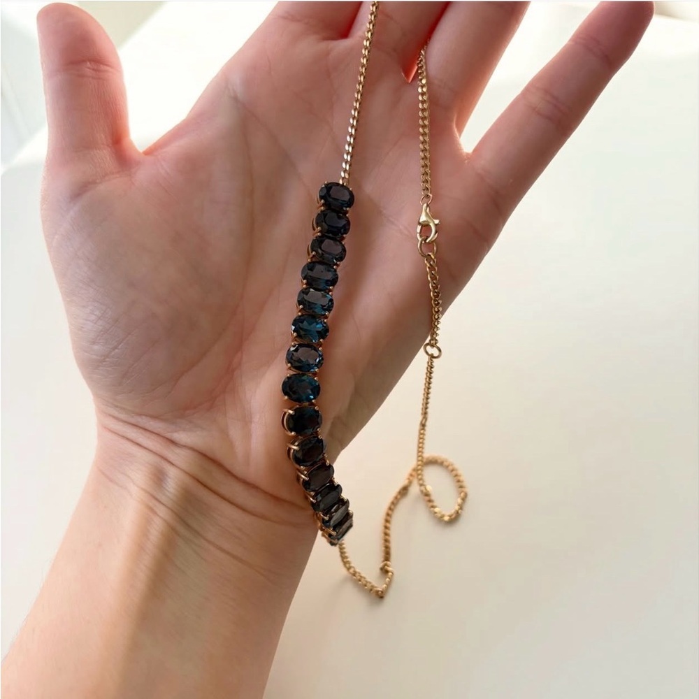 14k blue topaz necklace
